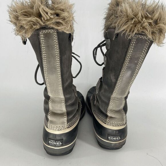 Sorel Joan of Arctic Tan Brown Faux Fur Tall Winter Snow Boot Womens 10 - Picture 8 of 9